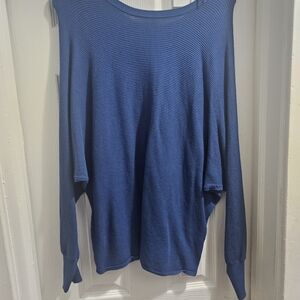 Philosophy Royal Blue Ribbed Knit Top